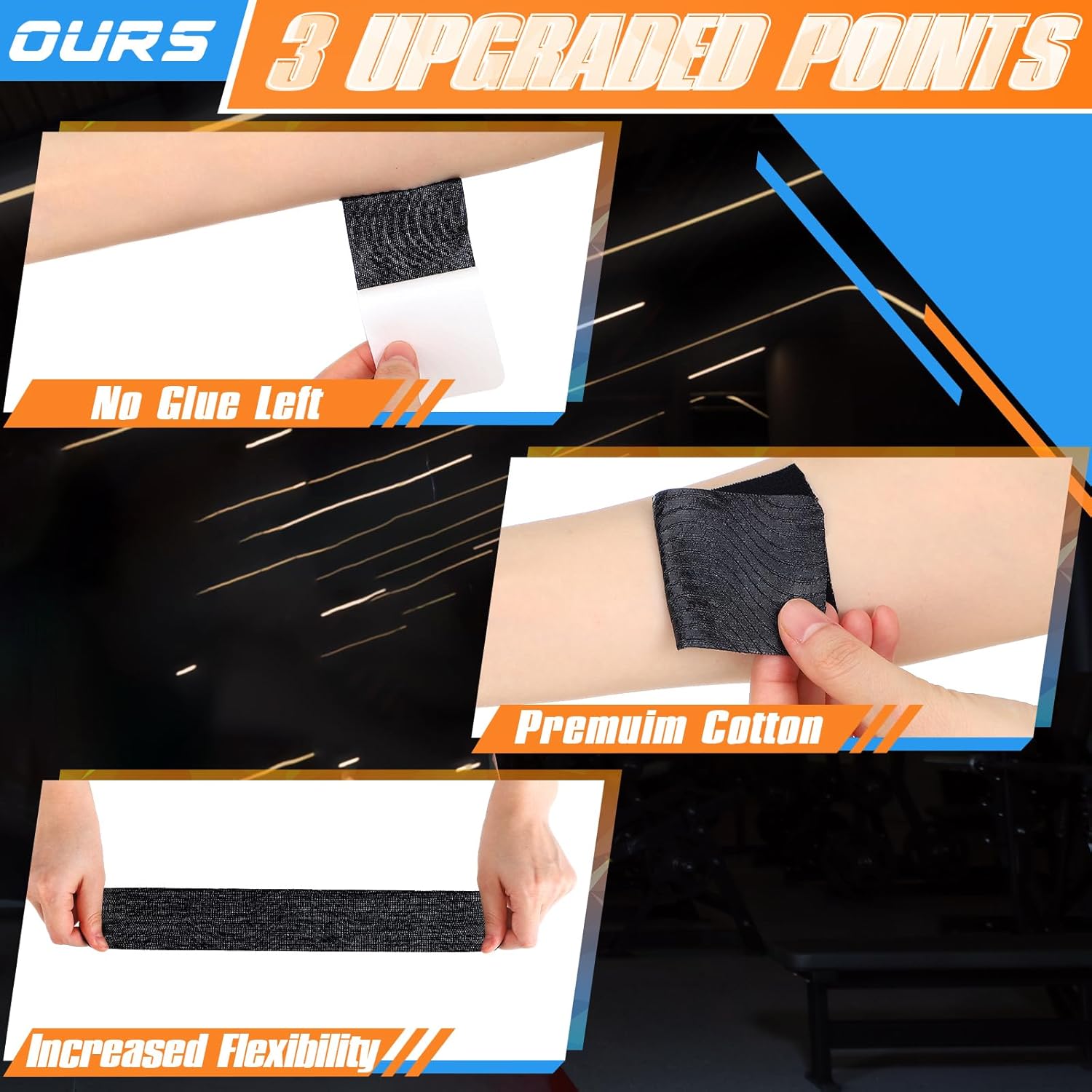 PreCut Kinesiology Tape for Shoulder (10 Pcs) – Waterproof Breathable Athletic, Enhanced Adhesion & Elasticity, Shoulder Pain Relief Support for Sports & Daily Use